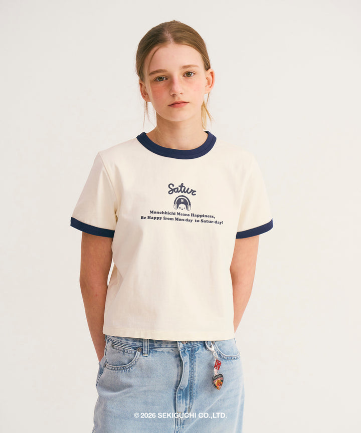 Satur (W) Satur X Monchhichi Ringer T-Shirt - Cream