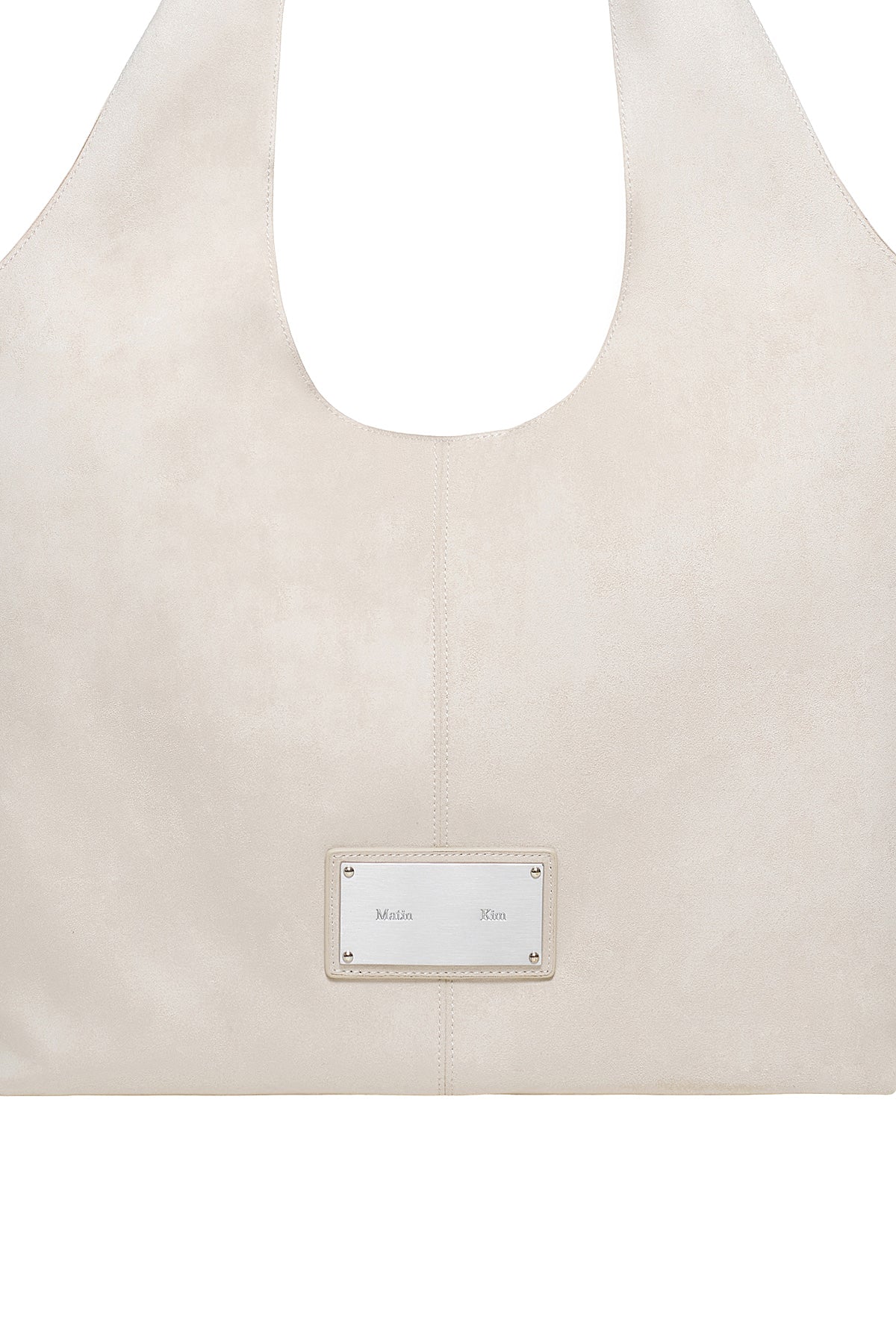 Matinkim Side Zip Suede Shoulder Bag IN Ivory