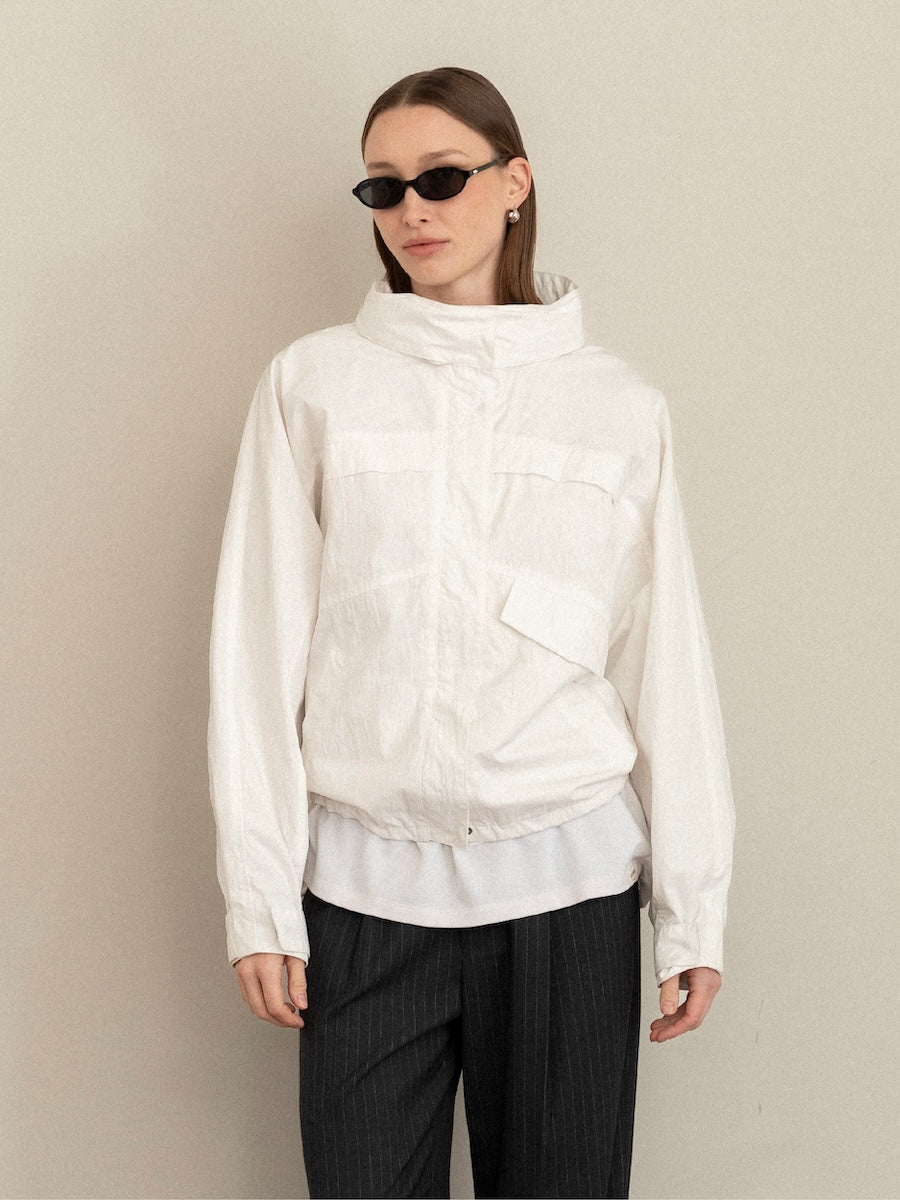 GLOWNY G Packable Hood Jacket (Ivory)