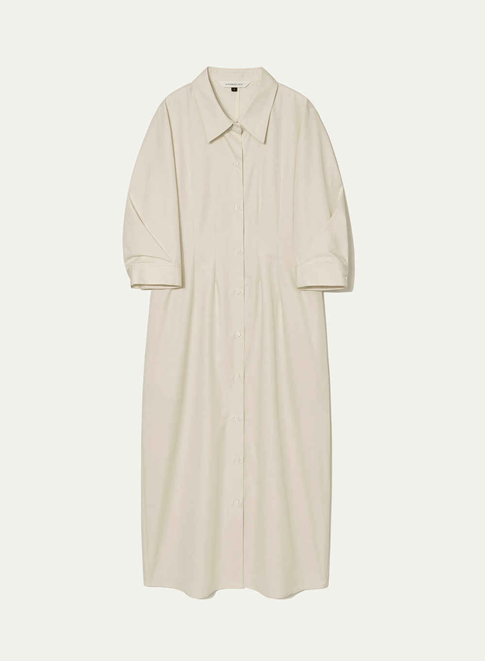 Kindersalmon Original Silhouette Shirt Dress Cream