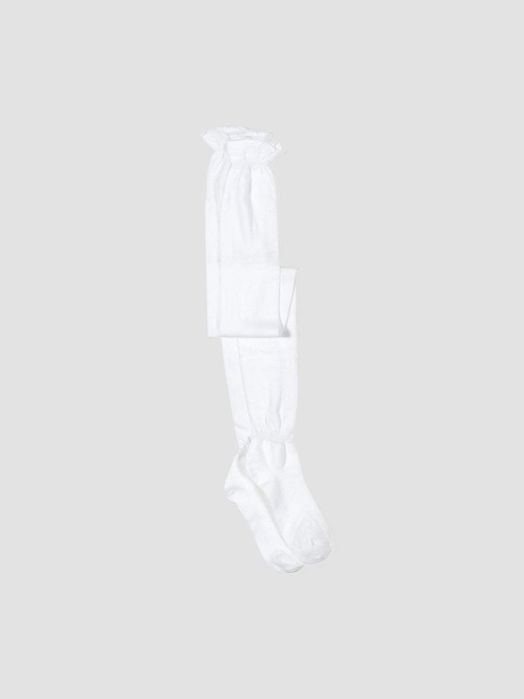 Low Classic Shirring Long Socks White