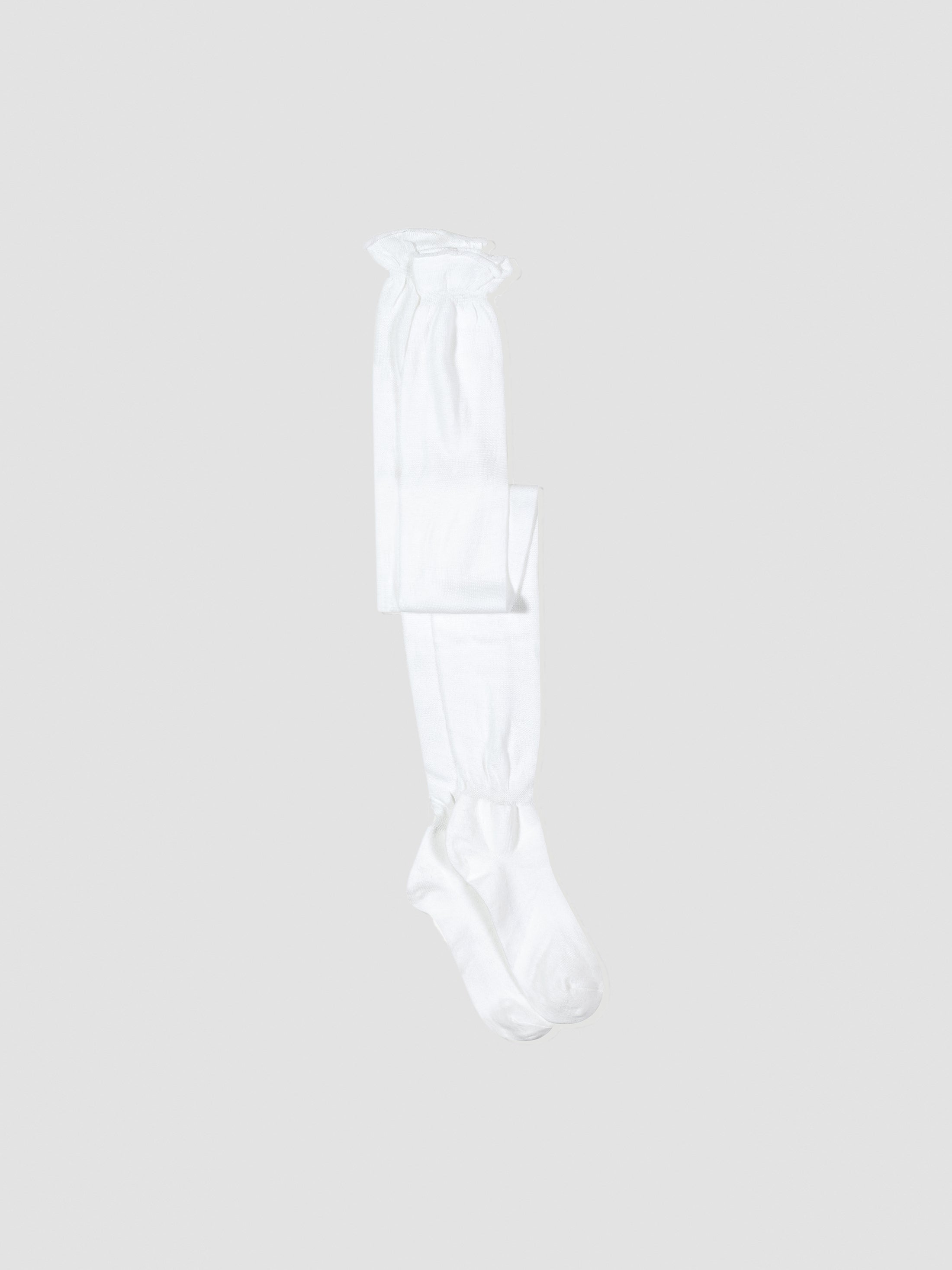 [Low Classic] Shirring Long Socks_White