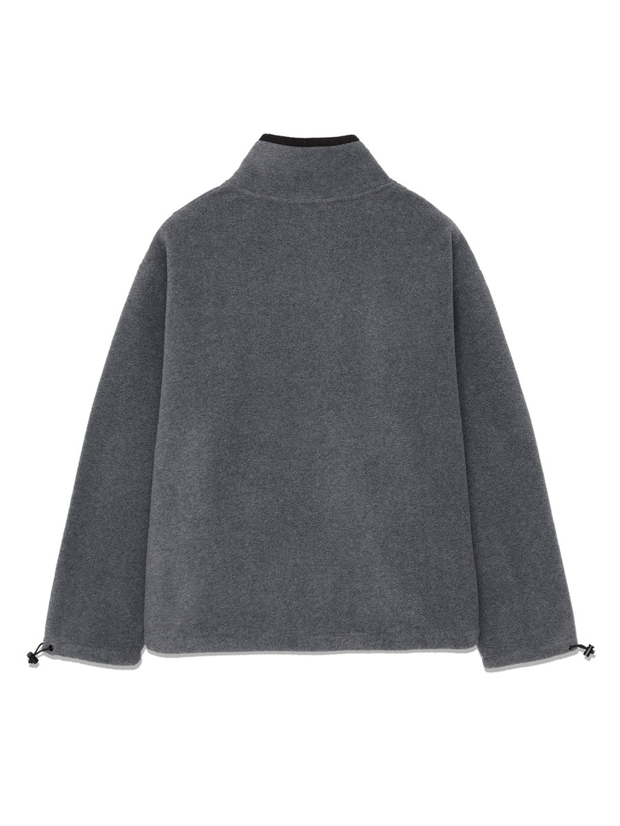 GLOWNY G Fleece Zip Up (Charcoal)