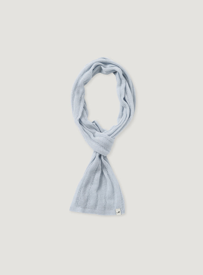 Mango Maniplease Baia Linen Scarf Baby Blue