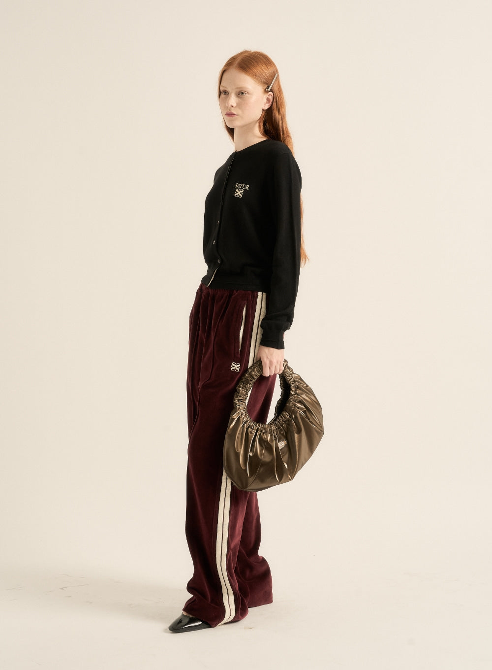 [satur] Scrunchie Medium Shoulder Bag - Brown