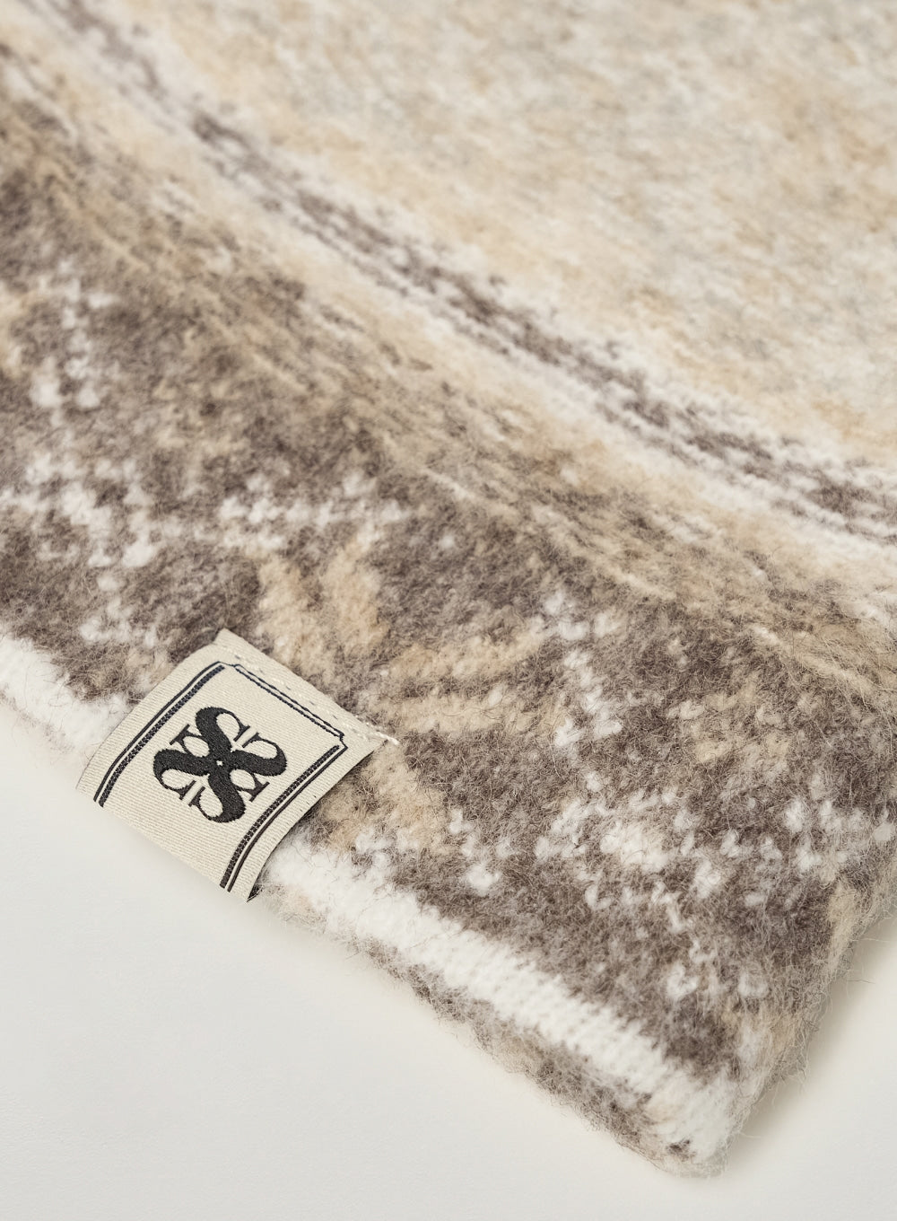 [satur] Nordic Knit Beanie - Melange Ivory