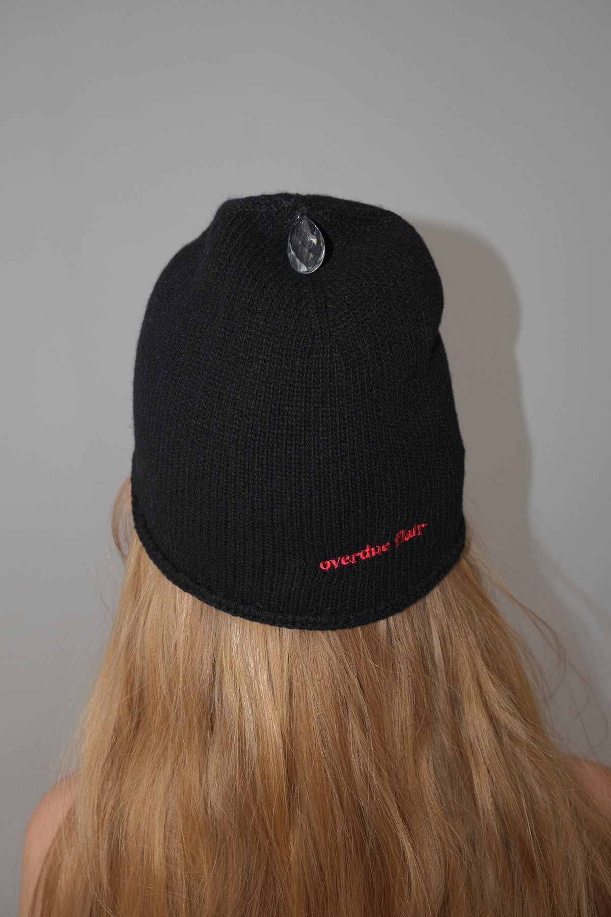 Overdueflair Hairy Textured Knit Beanie Black