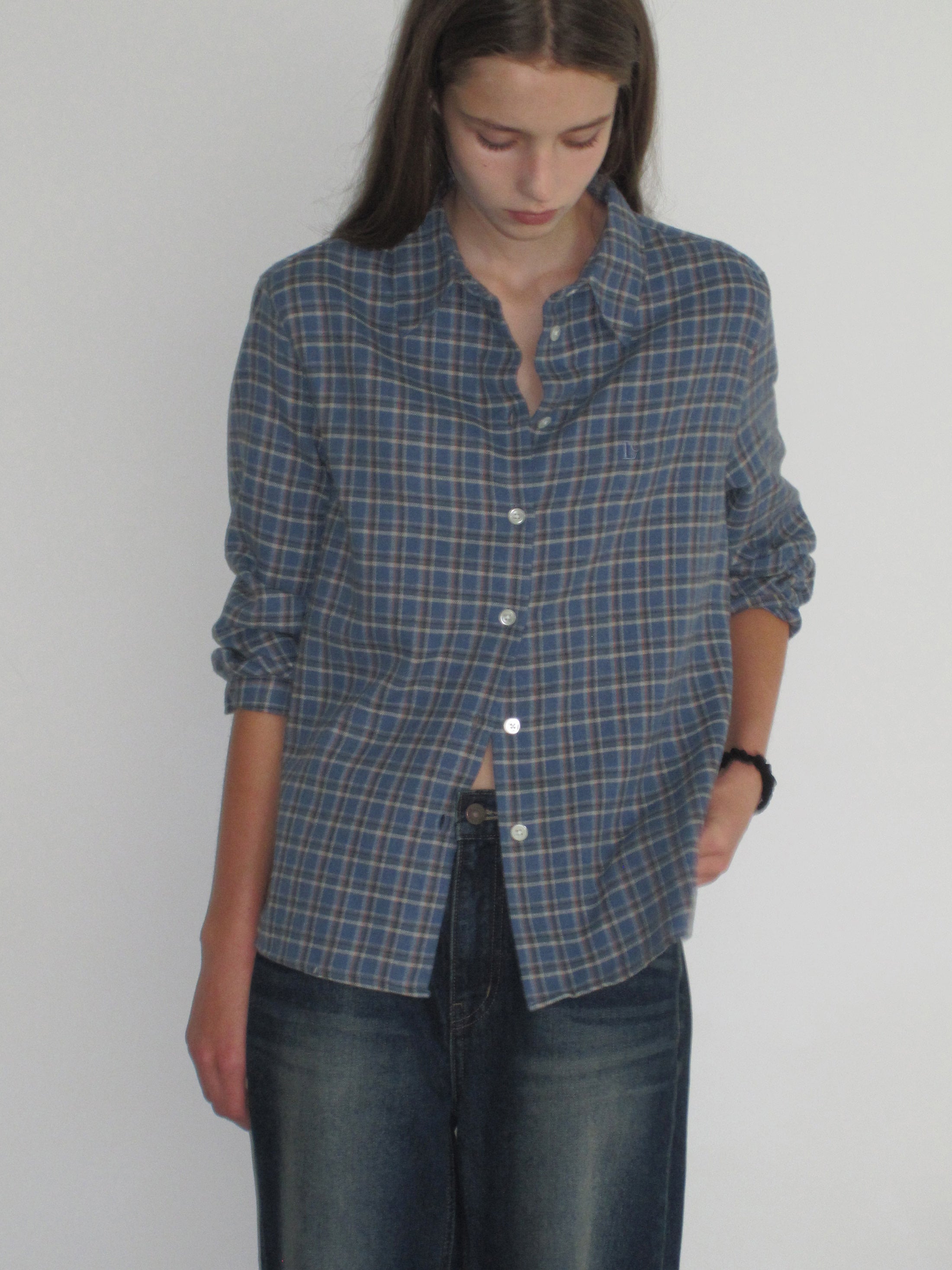 Low Classic Regular Fit Shirt Blue Bird Check