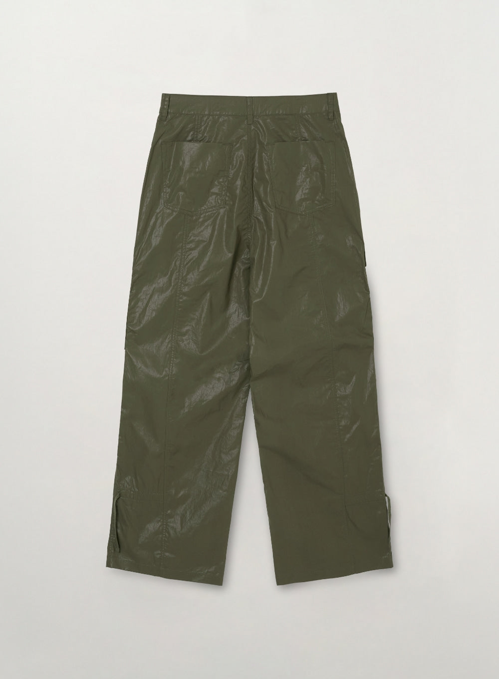 Satur (W) Coated Cotton Cargo Pants - Khaki