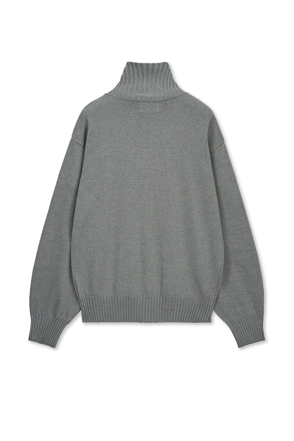 Matinkim High Neck Embroidered Logo Zip UP For Men IN Grey