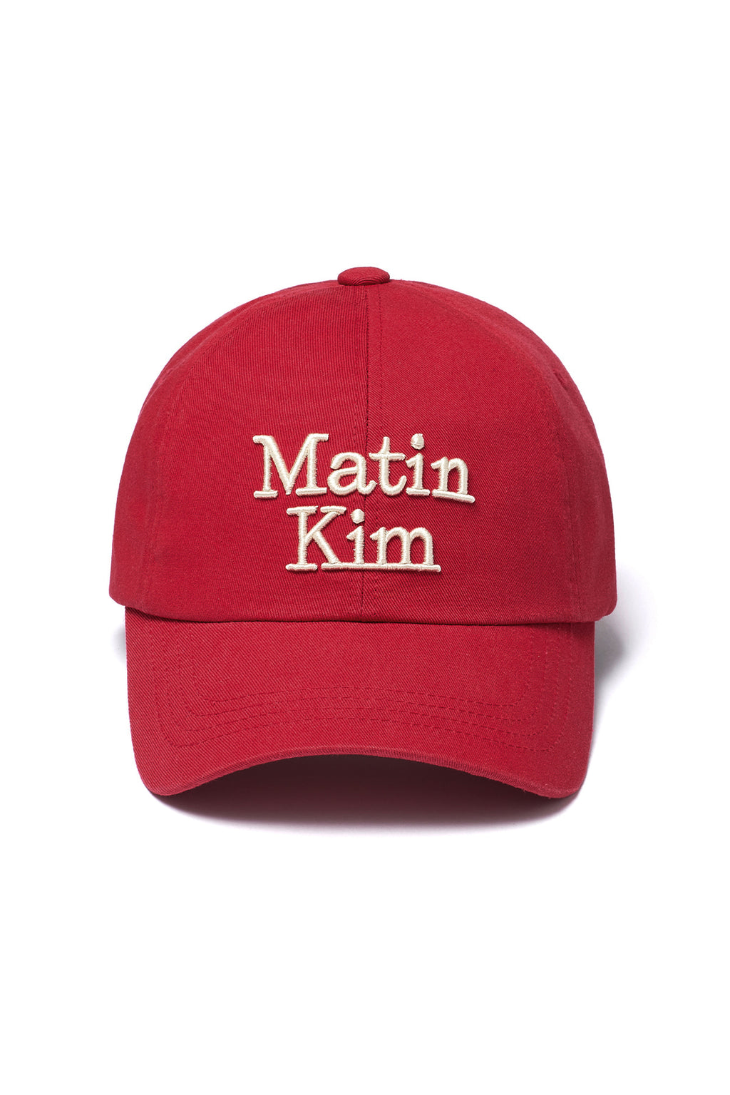 [matinkim] MATIN VOLUME LOGO BALL CAP IN RED