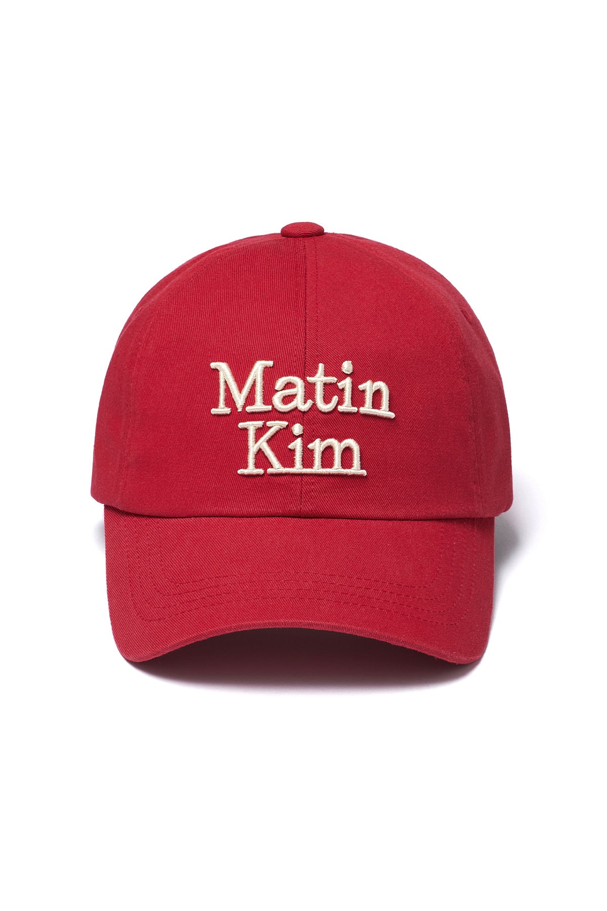 [matinkim] MATIN VOLUME LOGO BALL CAP IN RED