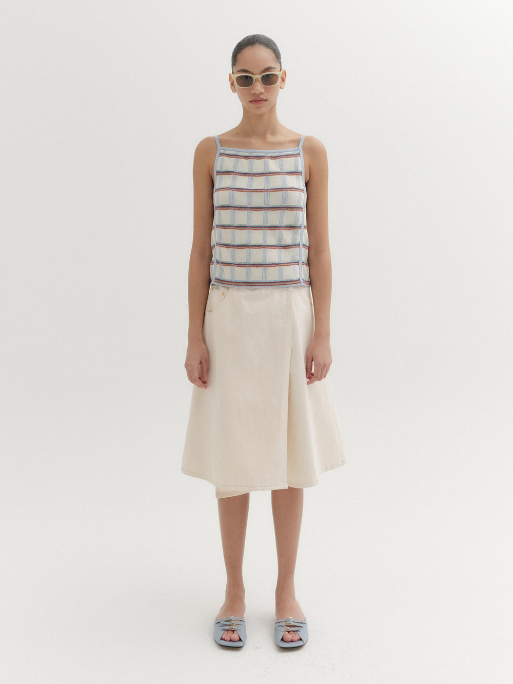 EENK Multi Stripe Knitwear Top - Ivory