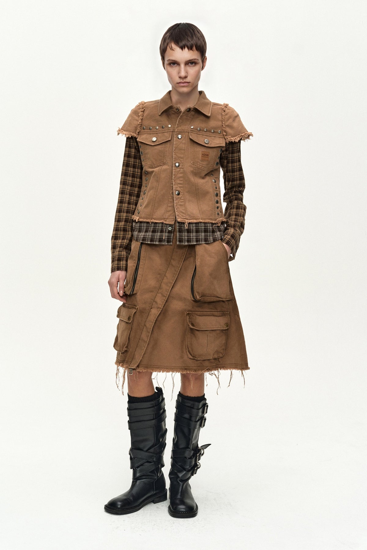 Andersson Bell Layered Studded Vest Shirt