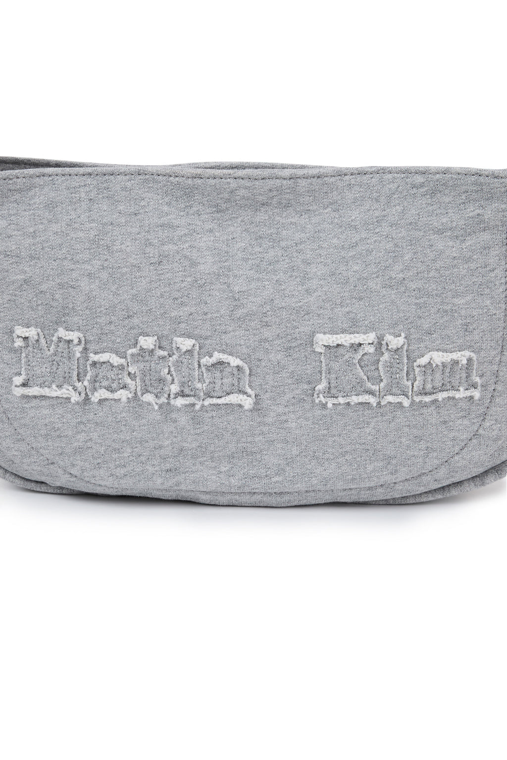 [matinkim] Applique Logo Jersey Shoulder Bag IN Grey
