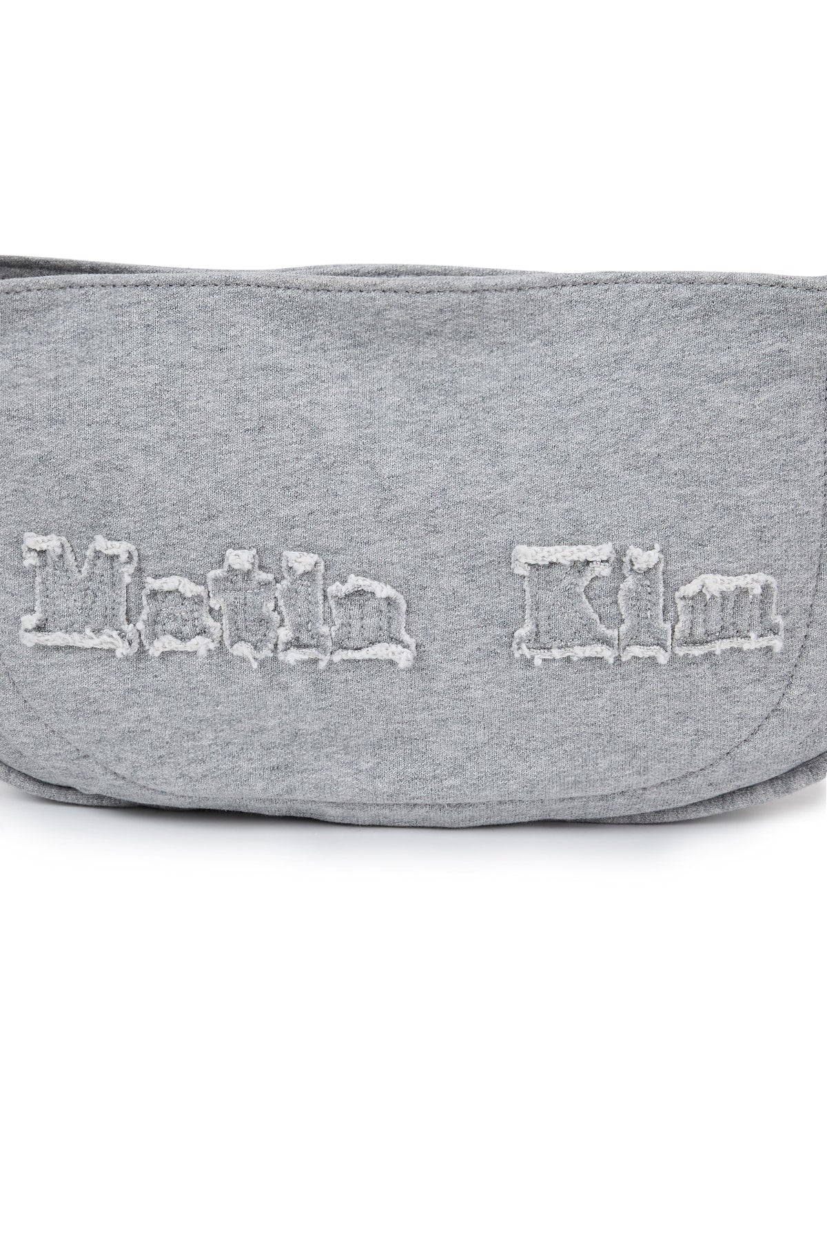 [matinkim] Applique Logo Jersey Shoulder Bag IN Grey