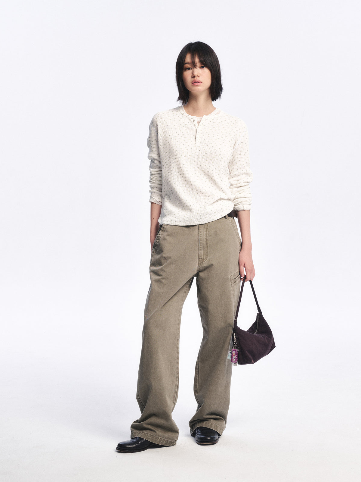 Low Classic Mini Strap Sholder Bag Chocolate Plum