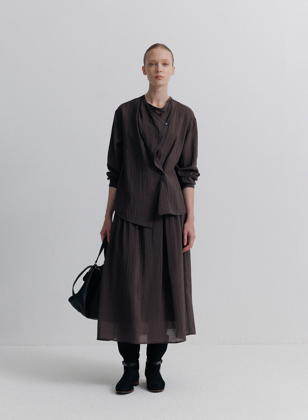 Kindersalmon Tuva Viscose Skirt Coal