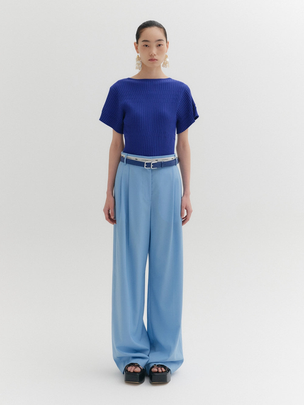EENK Dual Style Knitwear Top - Blue