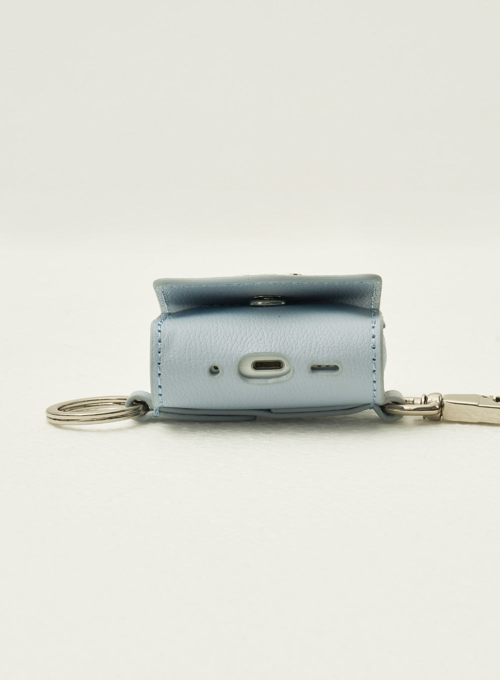 [satur] Satur Keyring Leather Airpods Case - Sky Blue