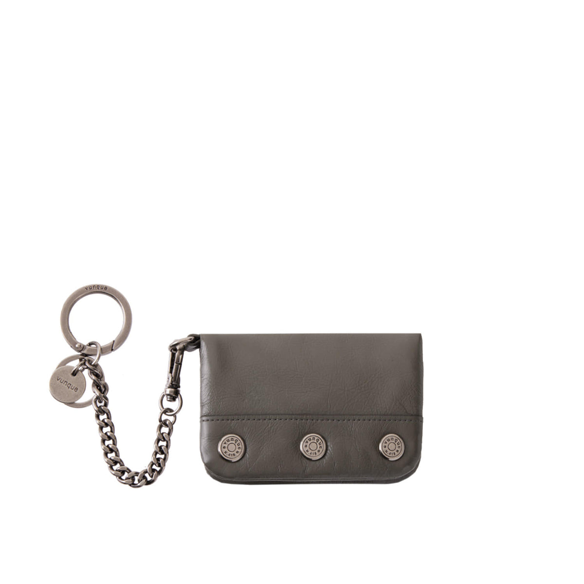 Vunque Perfec Button Up Padding Card Wallet Ash Khaki