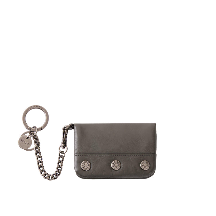 Vunque Perfec Button Up Padding Card Wallet Ash Khaki