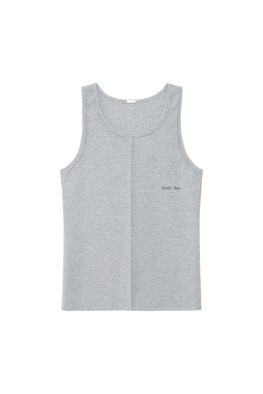 Matinkim Small Logo Pintuck Sleeveless Top For Men IN Grey