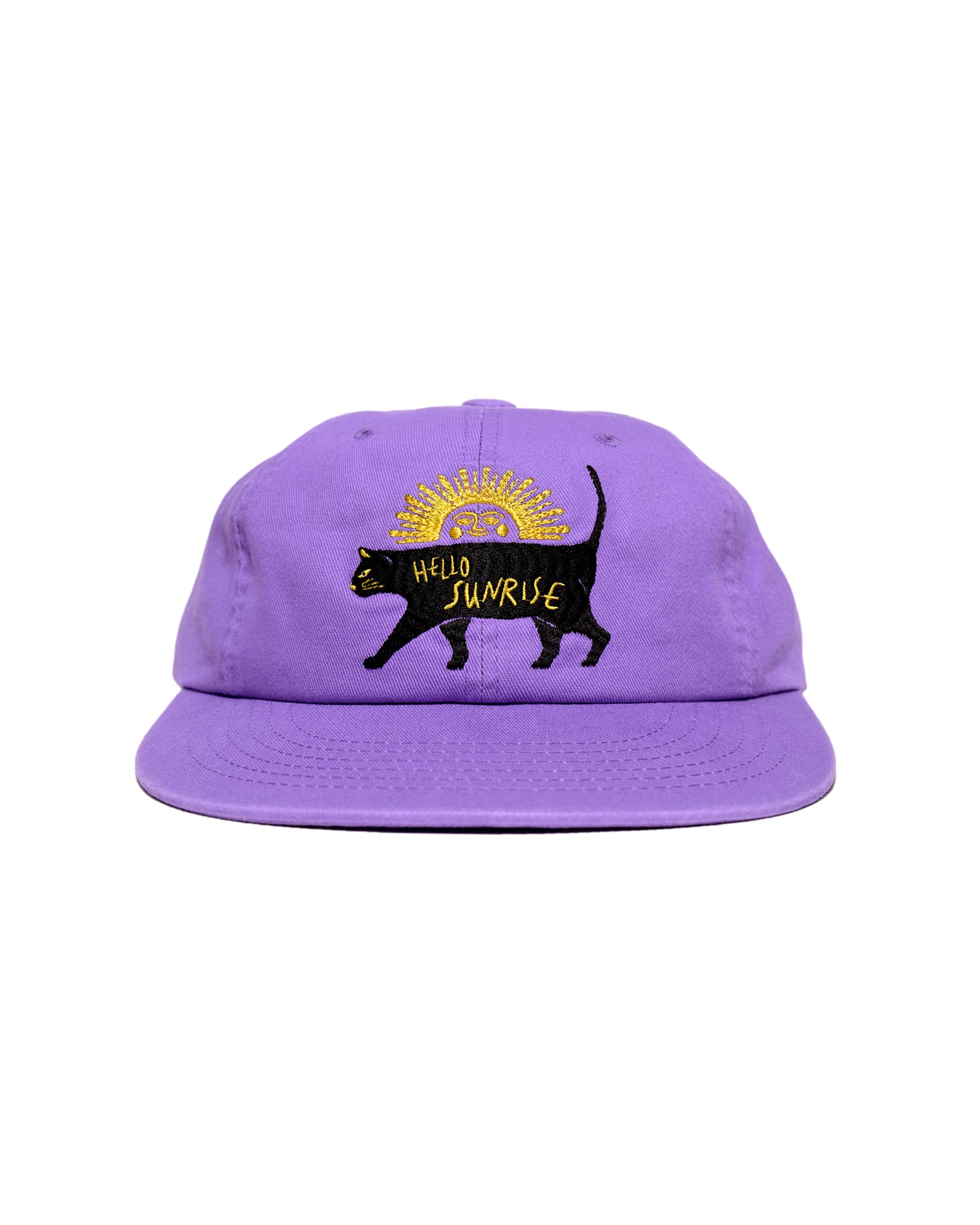 Washed VTG Cat Logo 6panel Cap_Lilac Purple