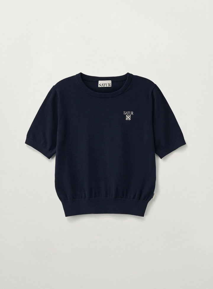 Satur (W) Loren Fine Half Knit - Navy