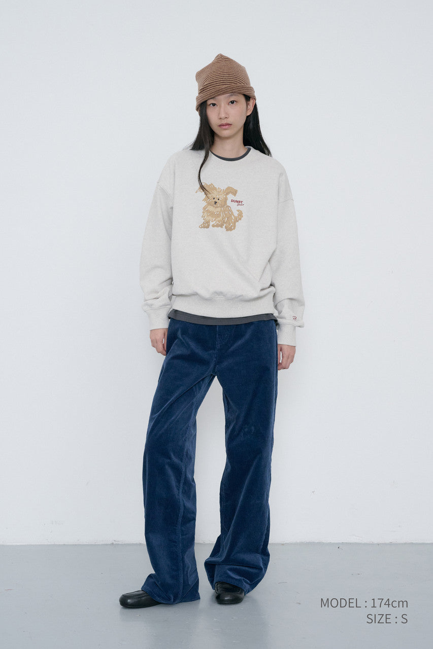 Dunst Unisex Puppy Sweatshirt Oatmeal Melange