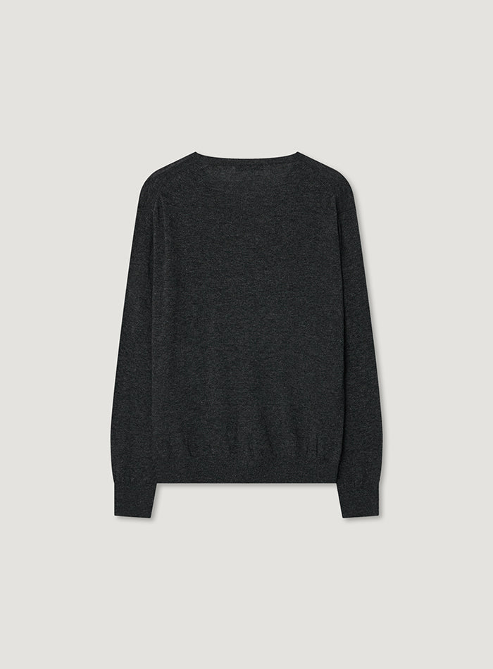 Mango Maniplease Bant V Knit Charcoal
