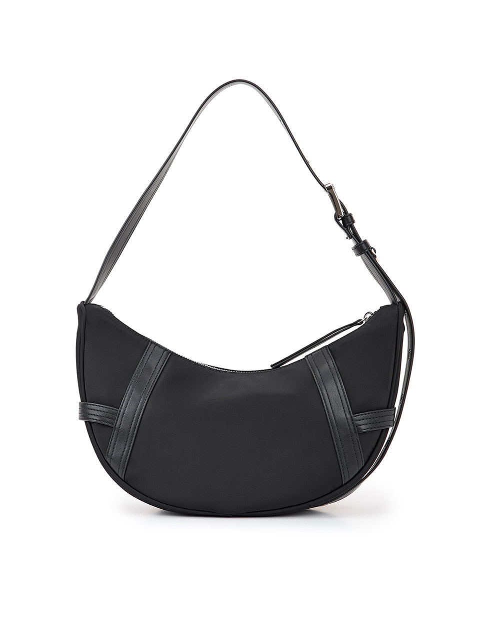 [matinkim] FABRIC ARC HOBO BAG IN BLACK