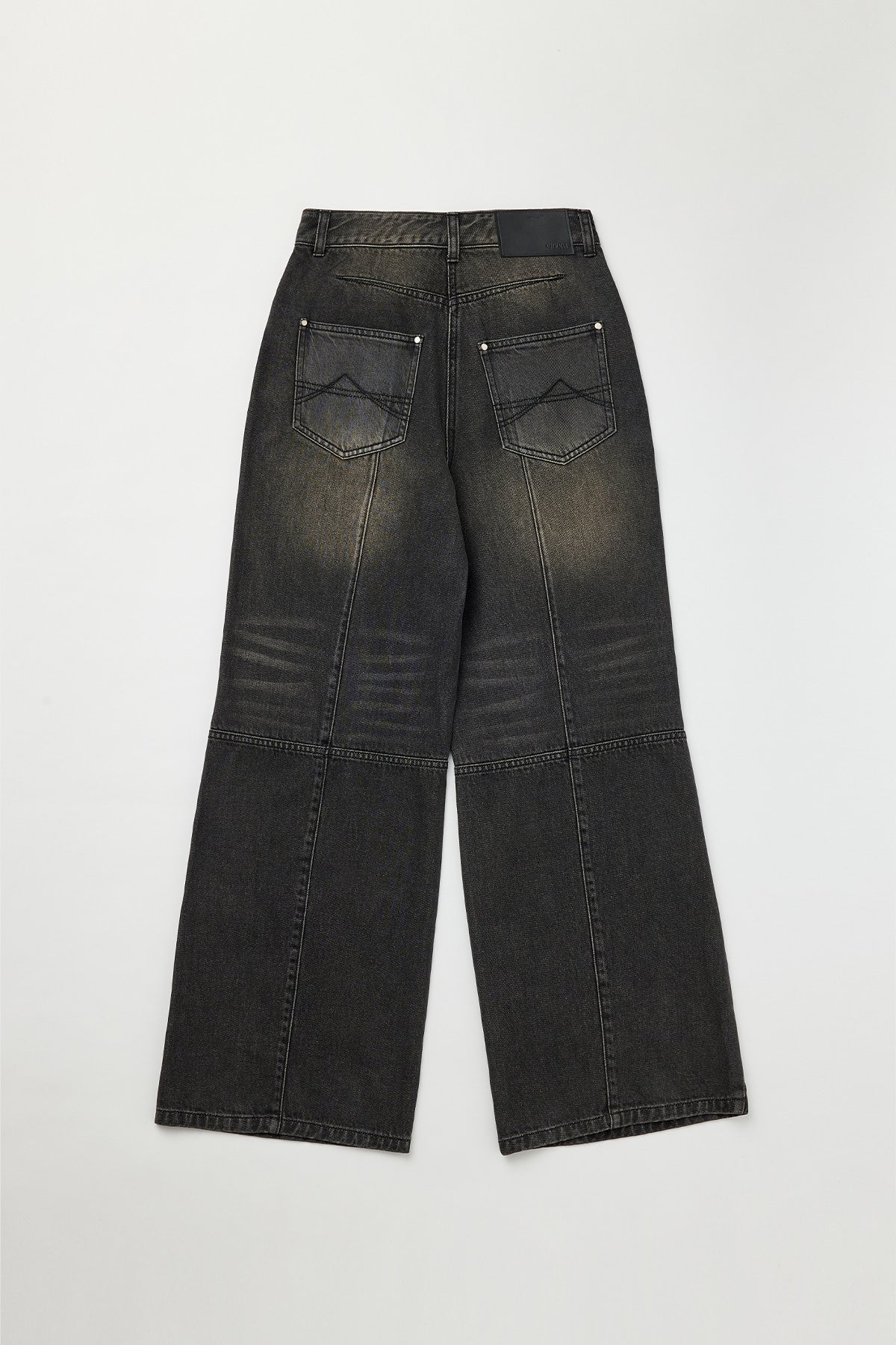 Matinkim Knee Point Wide Denim Pants IN Grey