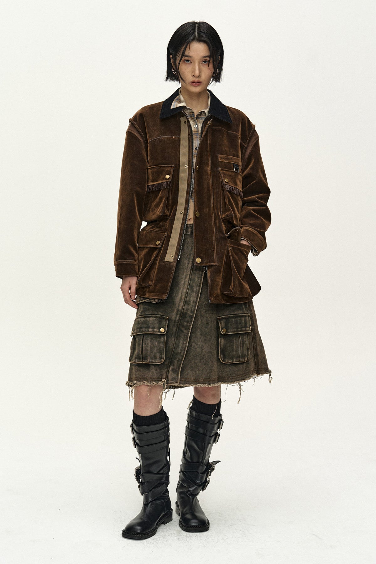 Andersson Bell Multi-Pocket Velvet Safari Jacket