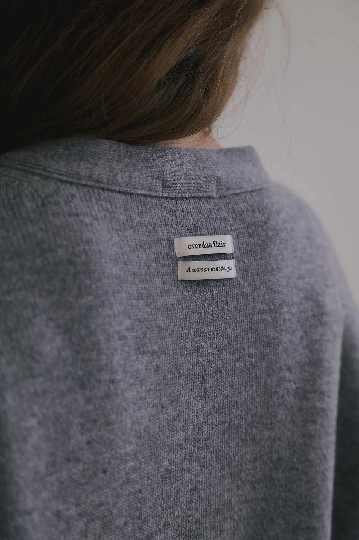 Overdueflair Overdue Wool V-Neck Cardigan Grey