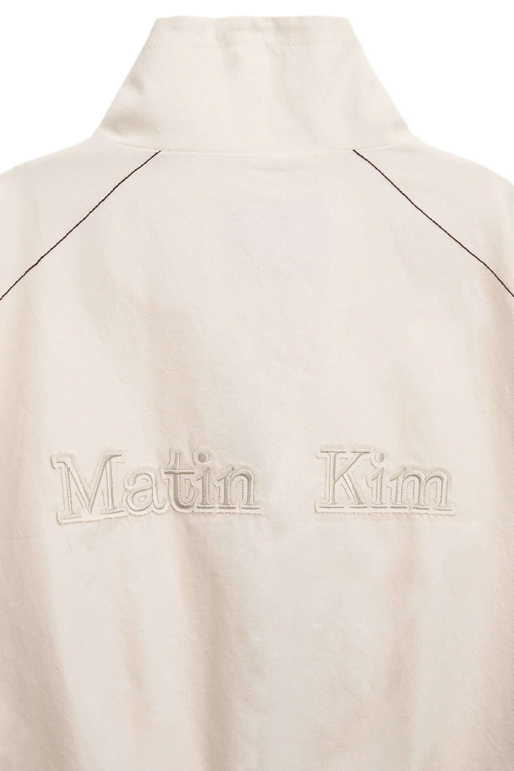 [matinkim] MATIN ROUGH COATING CROP BOMBER IN CREAM