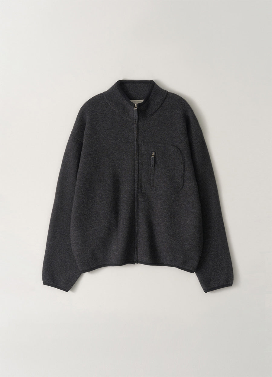 Nothing Written Dicky zip-up jumper (Charcoal)