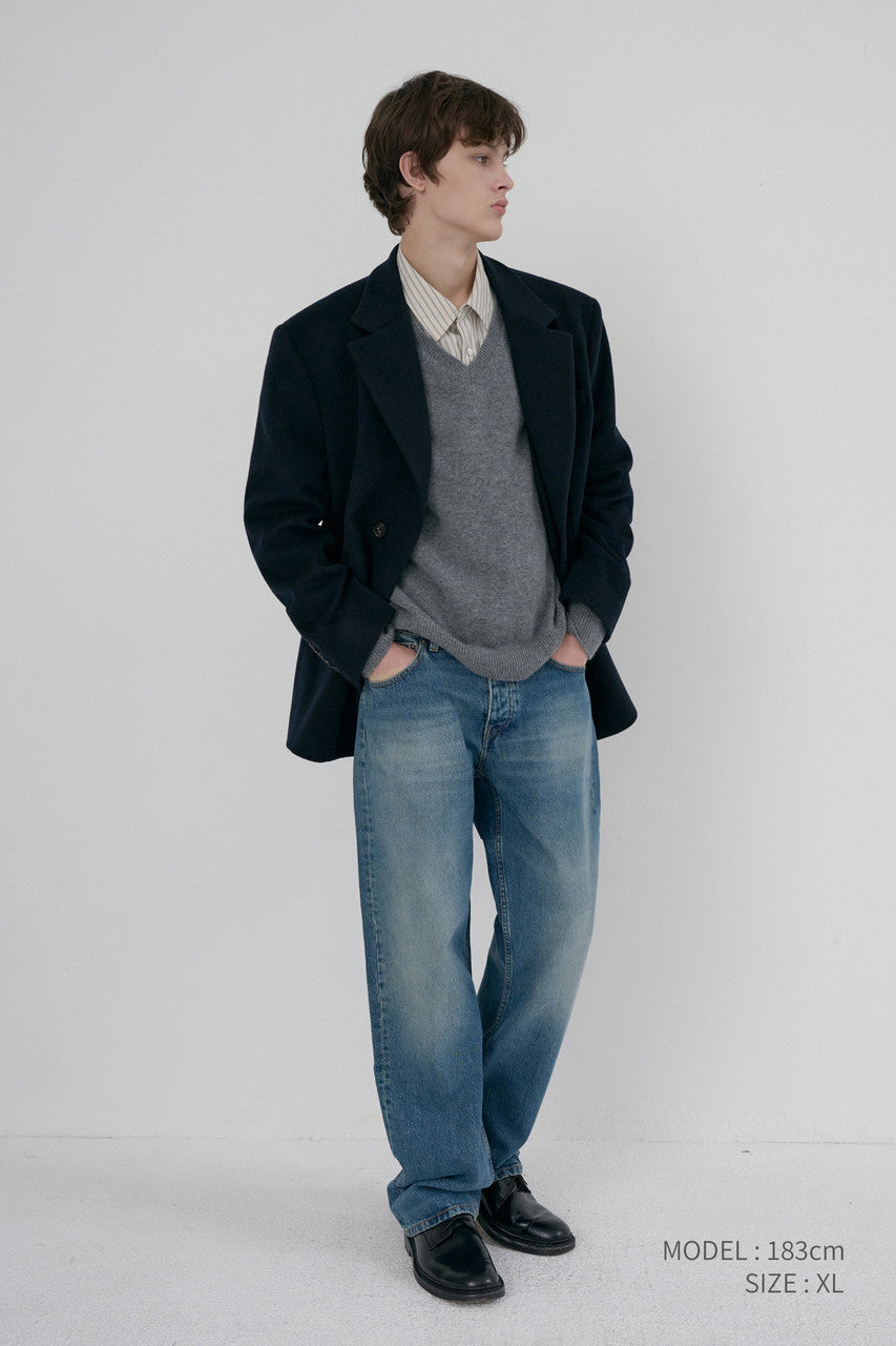 Dunst Unisex Layered Cashmere Blazer Navy