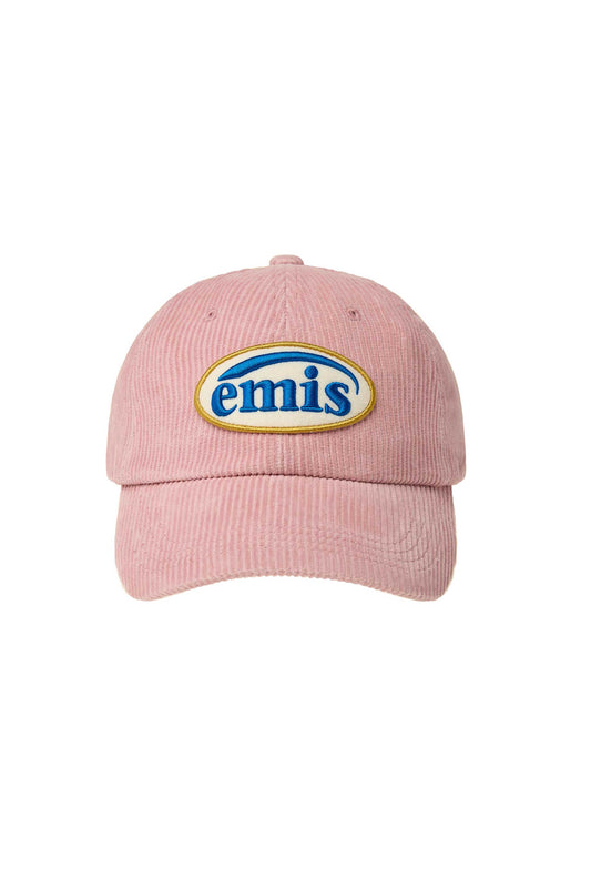 CORDUROY WAPPEN BALL CAP (RENEWAL)-PINK