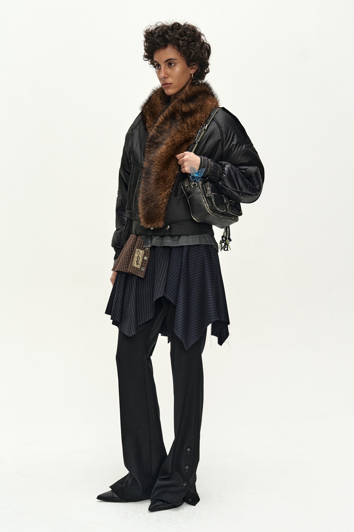 Andersson Bell Fur Shawl Collar Puffer Jacket