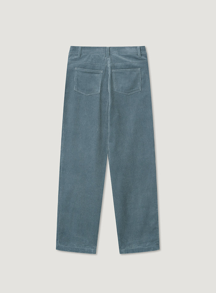 Mango Maniplease Jade Corduroy Pants Blue