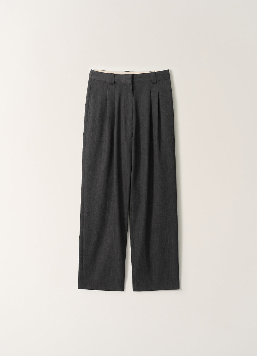 Nothing Written Frame Wool Pants (Charcoal)