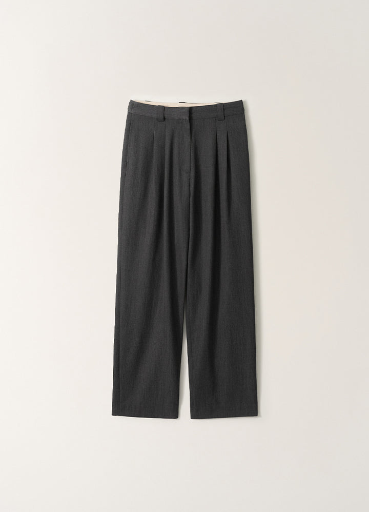 Nothing Written Frame Wool Pants (Charcoal)