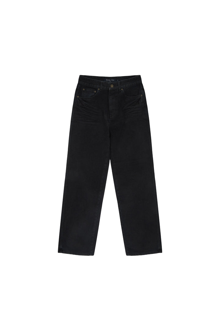 Matinkim Vintage Velvet Denim Pants For Men IN Navy