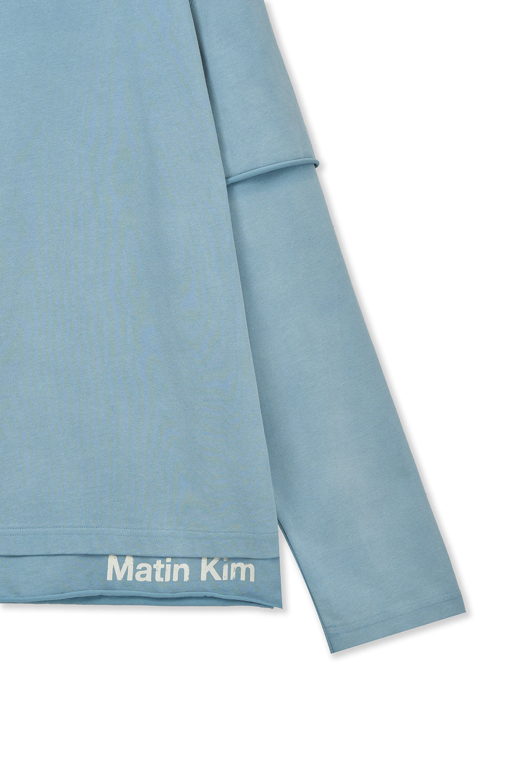 Matinkim Spray Effect Layered Top For Men IN Light Blue