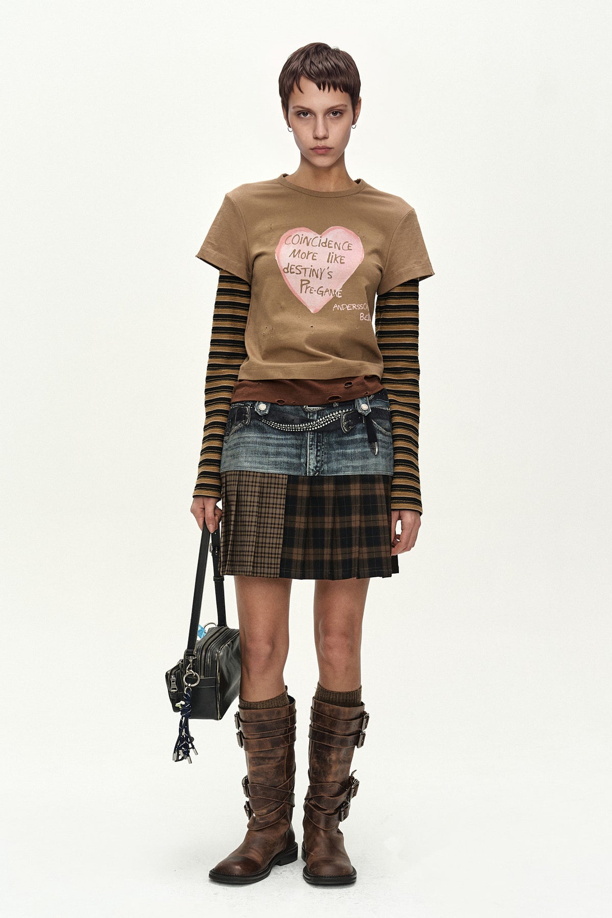 Andersson Bell Layered Heart Message Long Sleeve T-Shirt