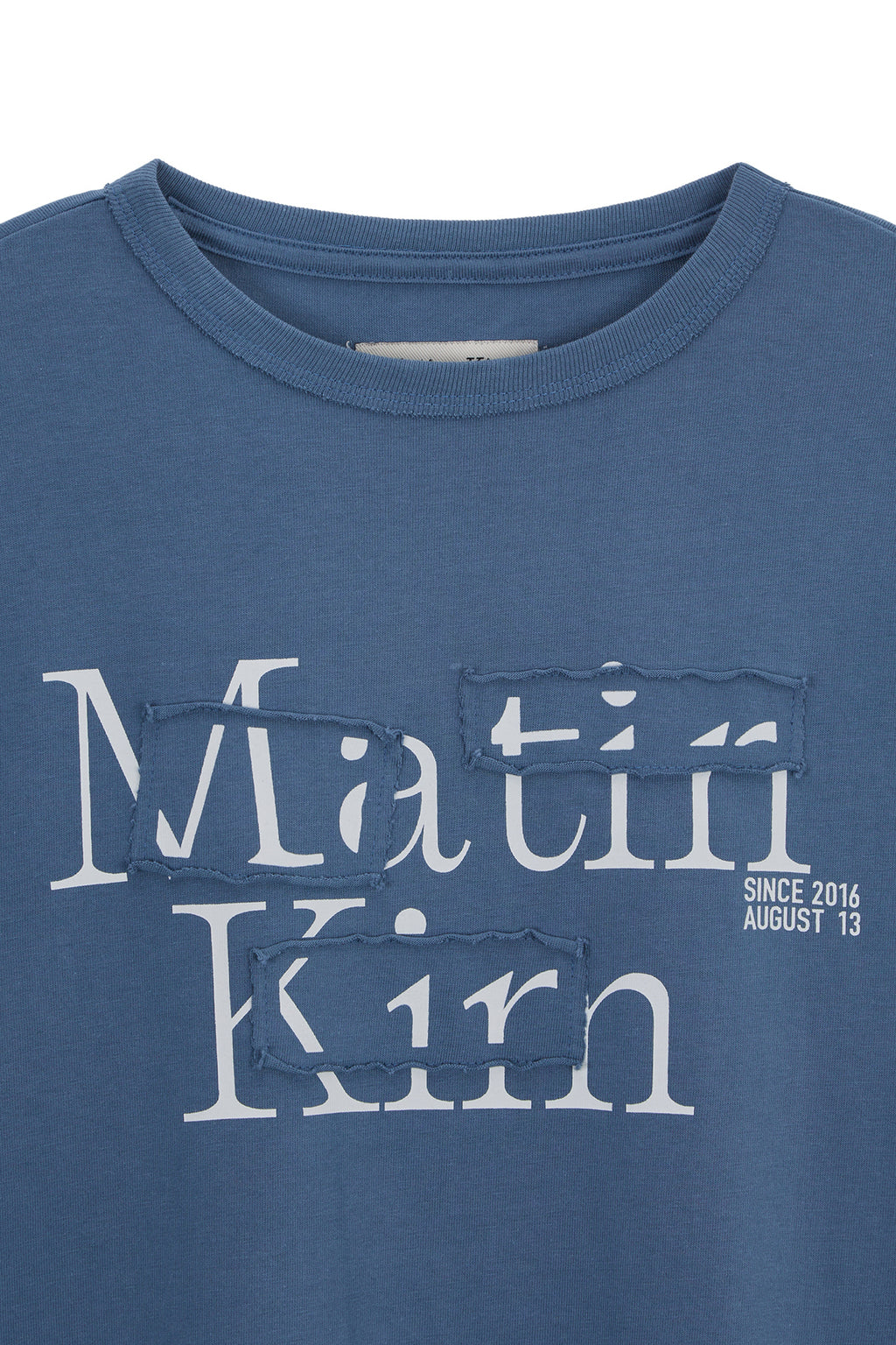 Matinkim Patch Graphic Long Sleeve Top IN Smoke Blue