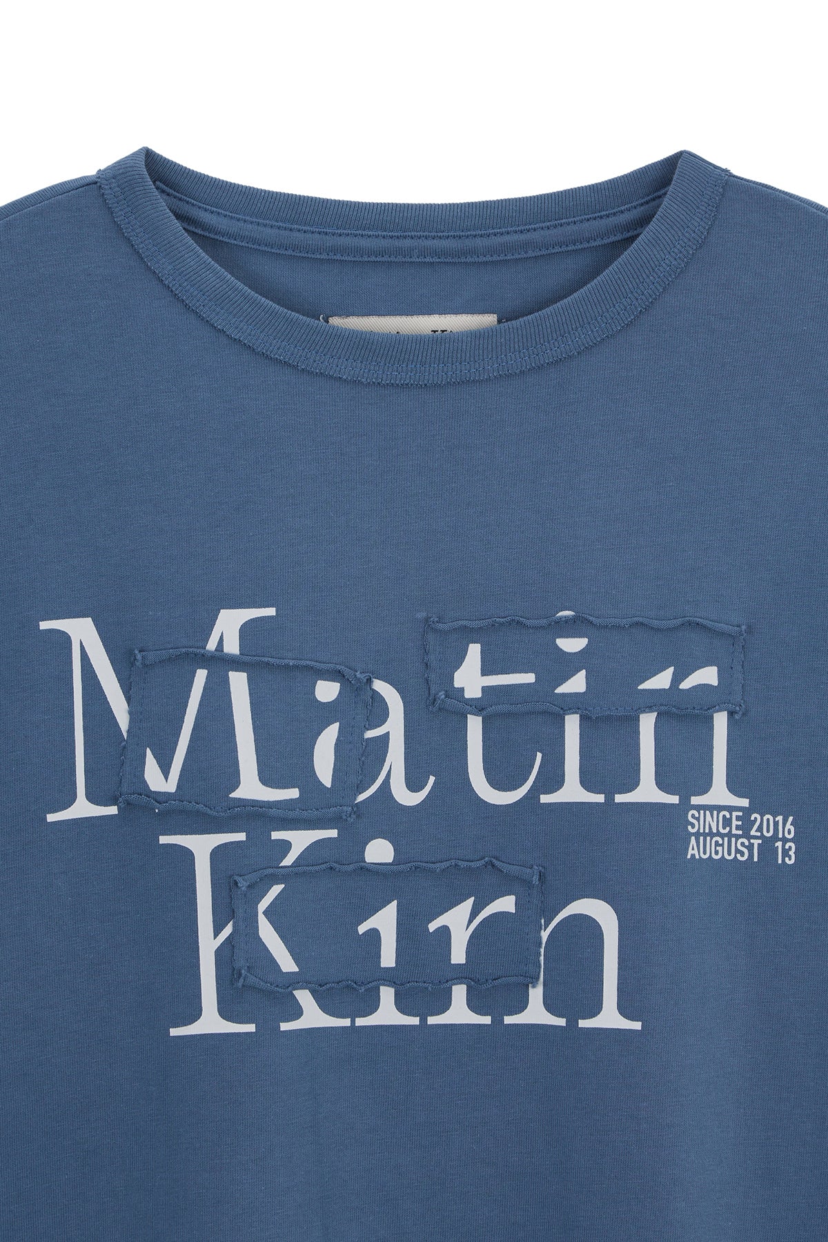 Matinkim Patch Graphic Long Sleeve Top IN Smoke Blue