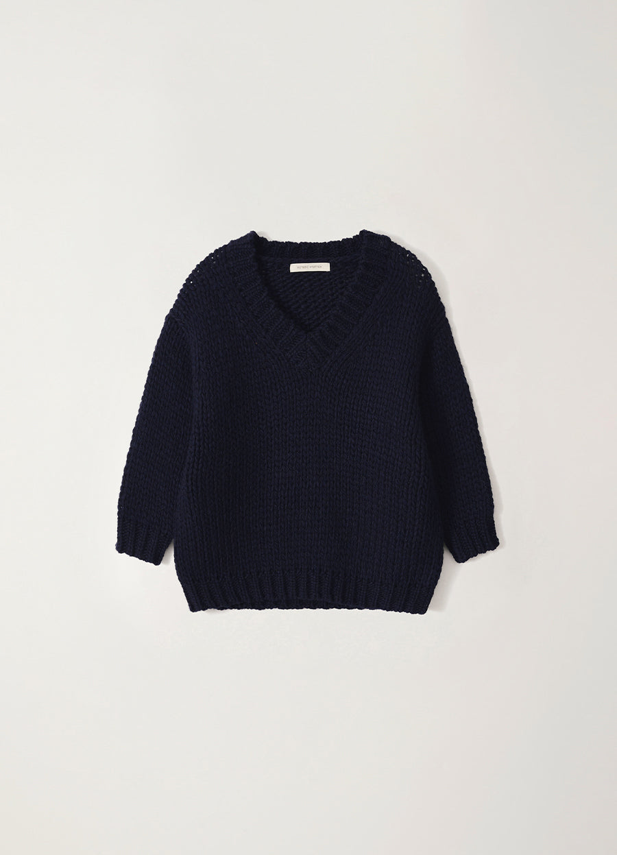 Nothing Written Wide v-neck sweater (Navy)