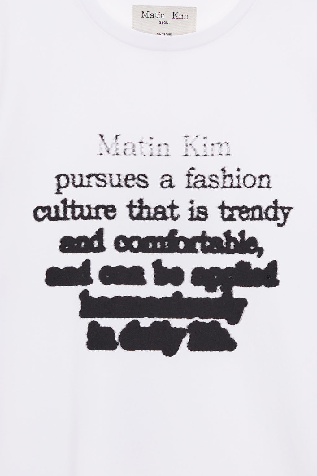 Matinkim Ink Lettering Top IN White